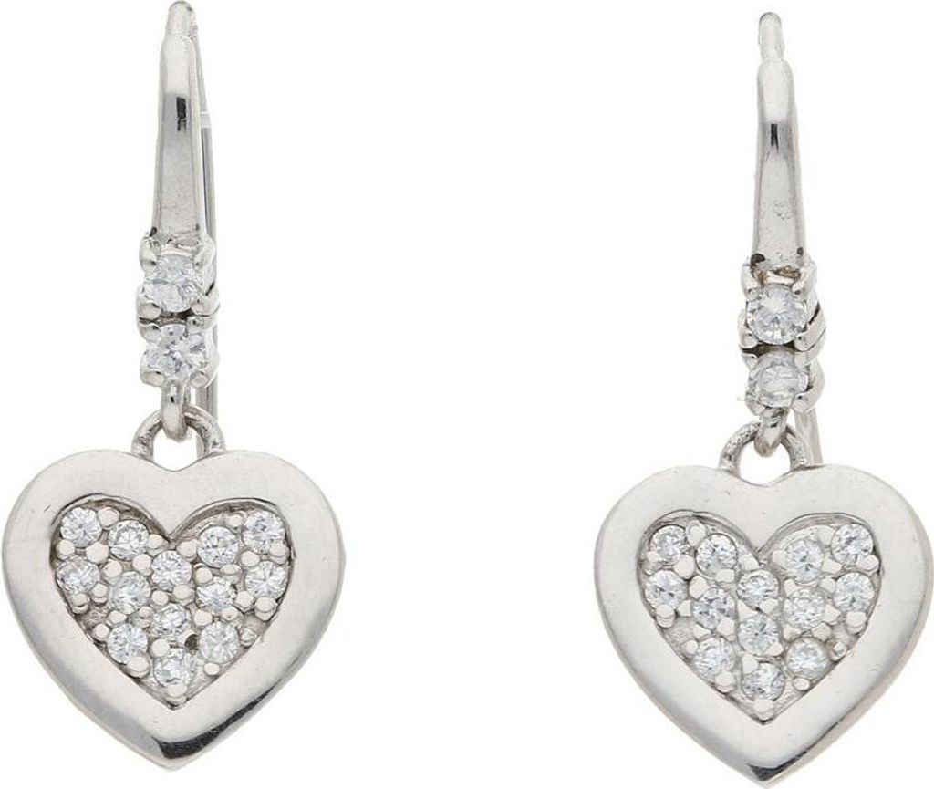 Ohrhänger Silber 925 Zirkonia Herz JL30-06-4686 JuwelmaLux