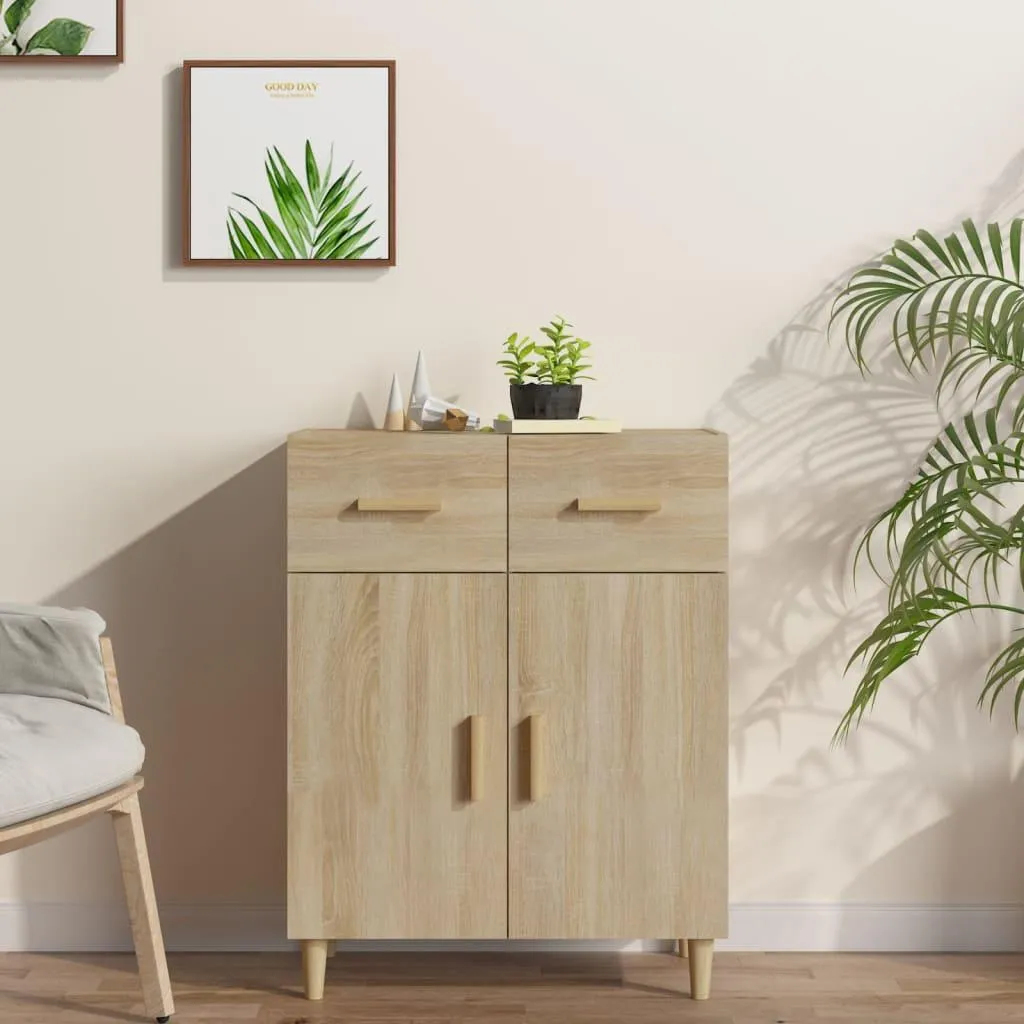 Buffet de rangement chêne Sonoma 69,5 cm - Armoire latérale avec étagères