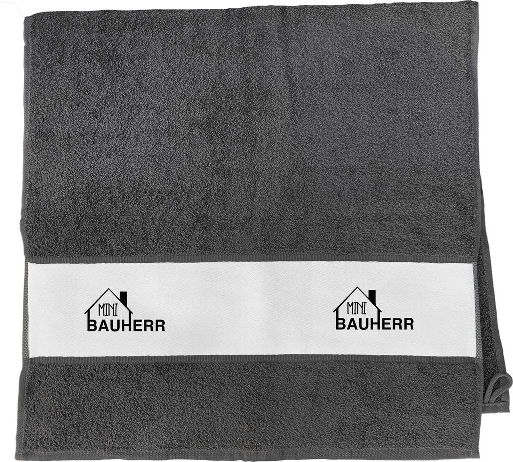 Huuraa Handtuch Mini Bauherr 50x100cm Graphite Baumwolle Handtuch Geschenkidee