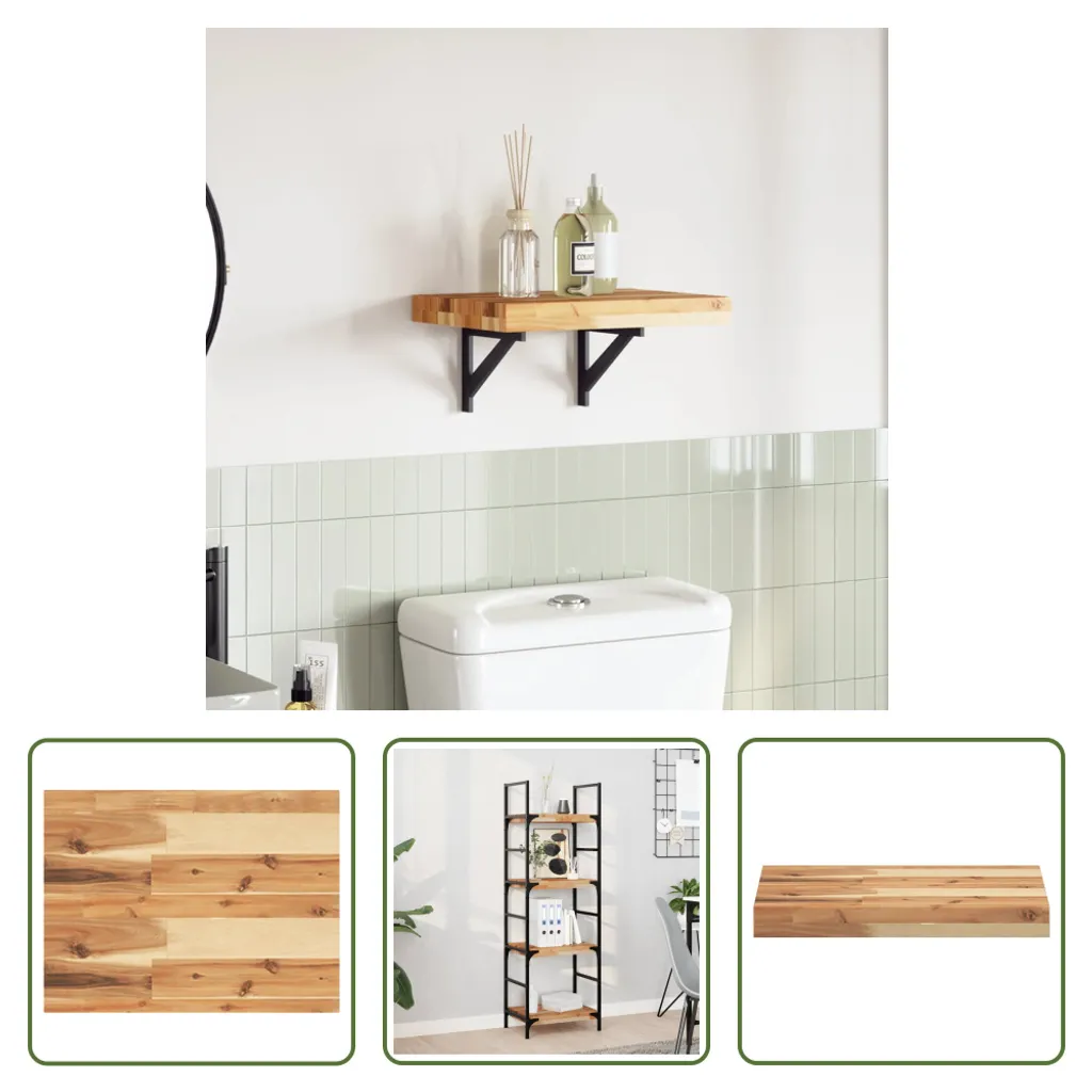 Piano Tavolo Acacia Massiccio 60x30x4 cm | The Living Store Legno Vero