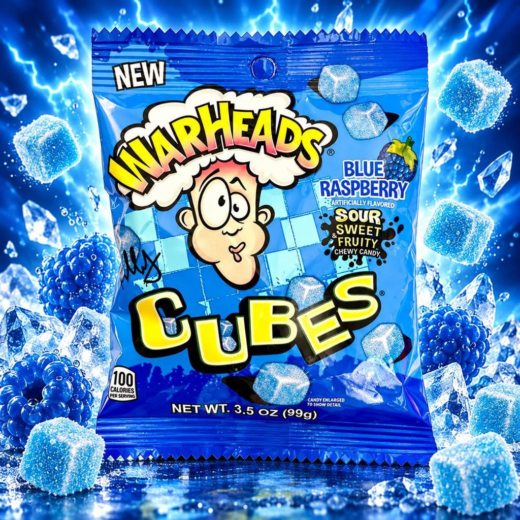Warheads Cubes Blue Raspberry 99g Obrázok produktu 