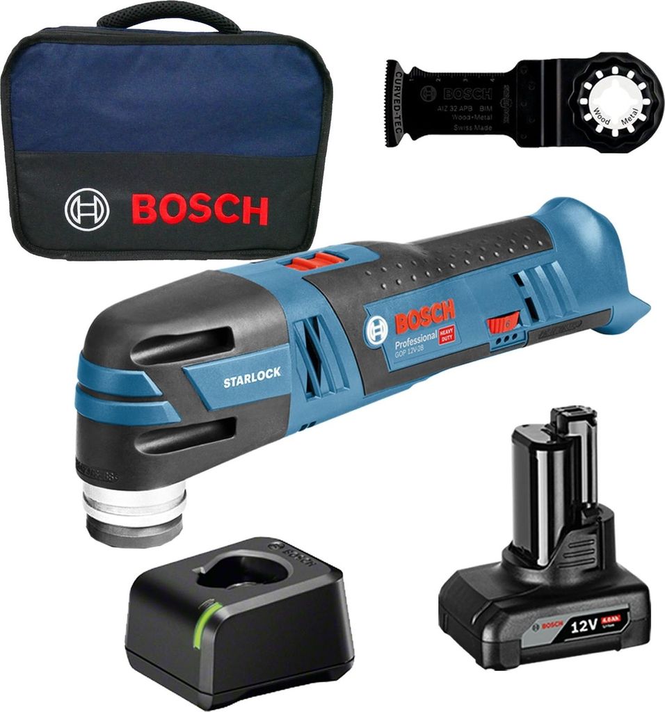 Bosch Akku-Multi-Cutter GOP 12V-28 / 1x 4,0 Ah Akku + Ladegerät im Softbag