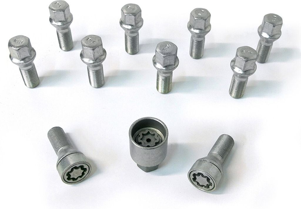10x H&R Radschraube M14x1,25 M14 43mm SW17 14254301SET