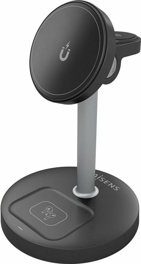 Kabelloses Ladegerät Aisens USB-C 3IN1 15WACCS Schwarz 15 W 50 W