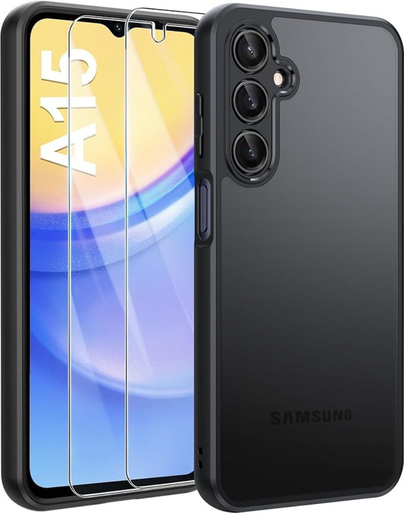 Hülle + 2X Schutzglas für Samsung Galaxy A15 4G / 5G Produktbild 
