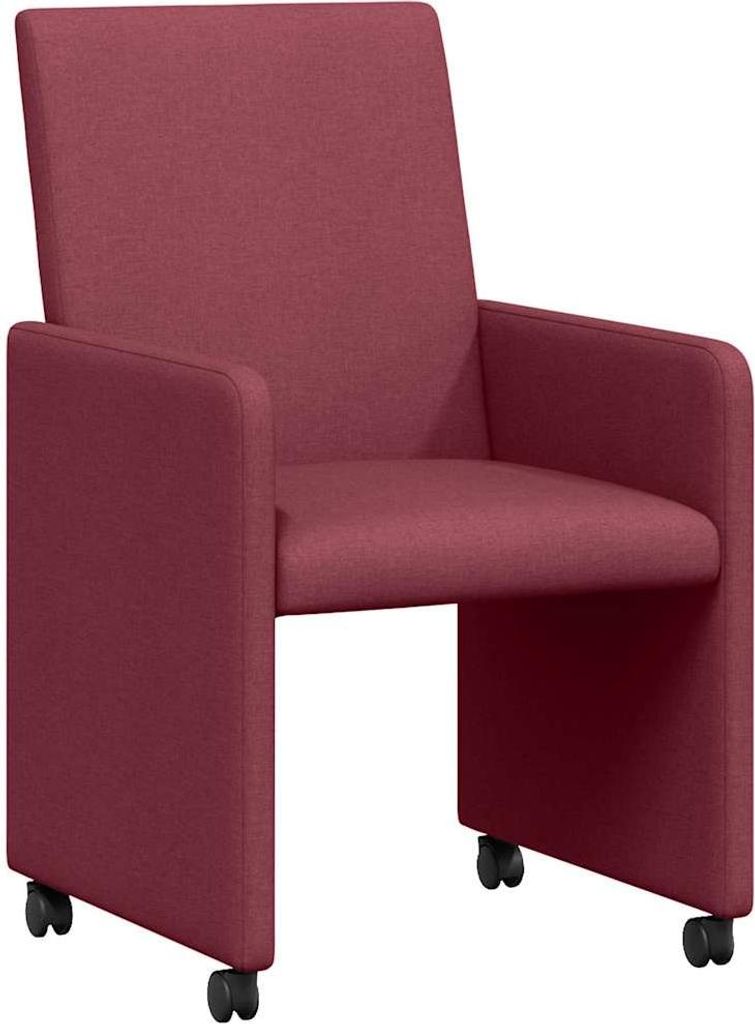 vidaXL Esszimmerstühle mit Rollen 2 pcs Weinrot 57 x 66 x Produktbild 