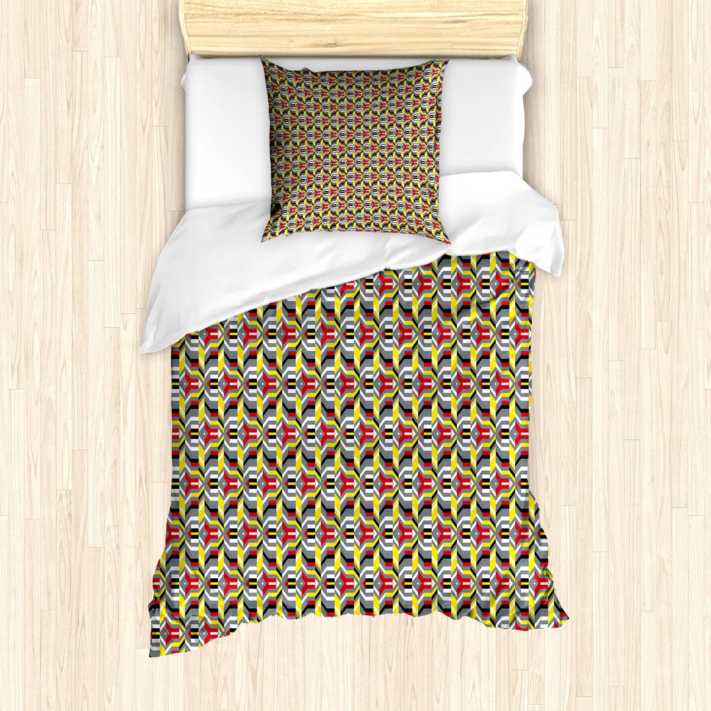 Set Copripiumino ABAKUHAUS Singolo 135x200 Astratto Multicolore