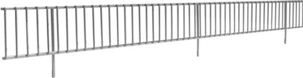 Draht-Schüttgutleiste für Schulte Fachbodenregale mit Stecksystem für MULTIplus250/330 | 100cm | Glanzverzinkt