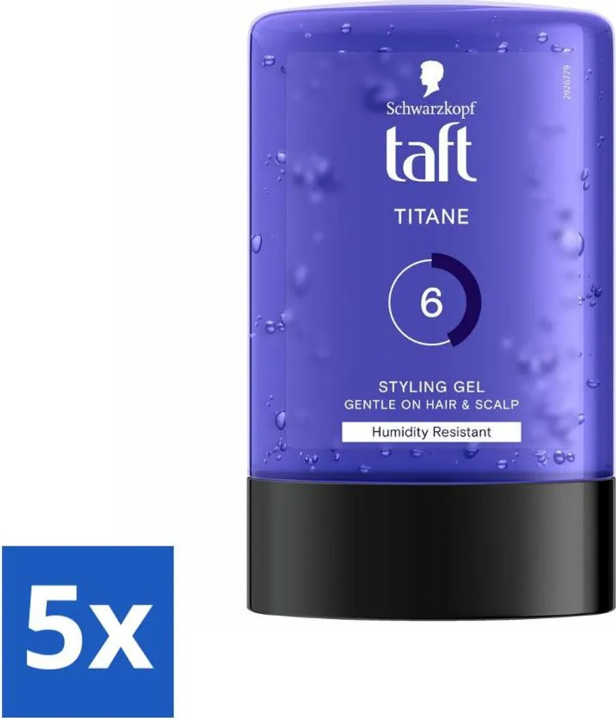 Taft Gel Titane 6 Forte - Set 5x300 ml - Convenienza per Tutta la Famiglia