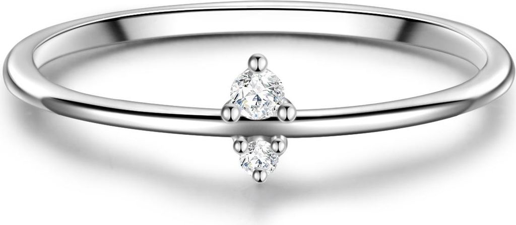 Ring Sterling Silber Zirkonia weiß 48
