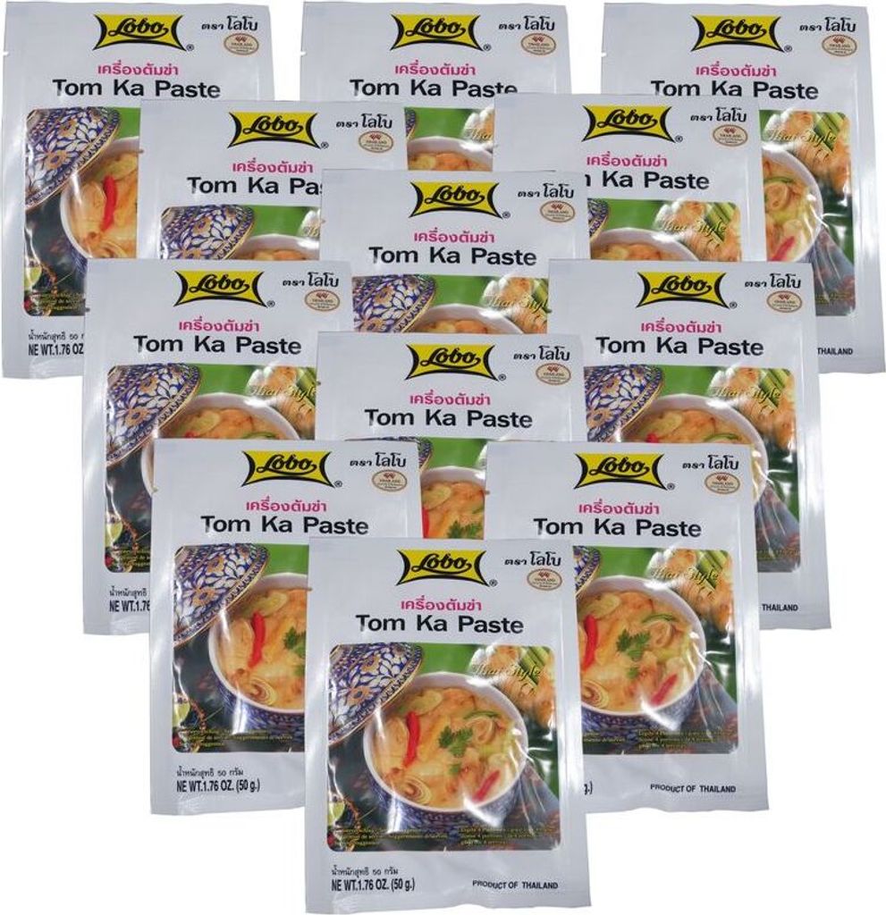 12er Pack LOBO Tom Ka Würzpaste Thai Style (12x 50g) | Tom Produktbild 