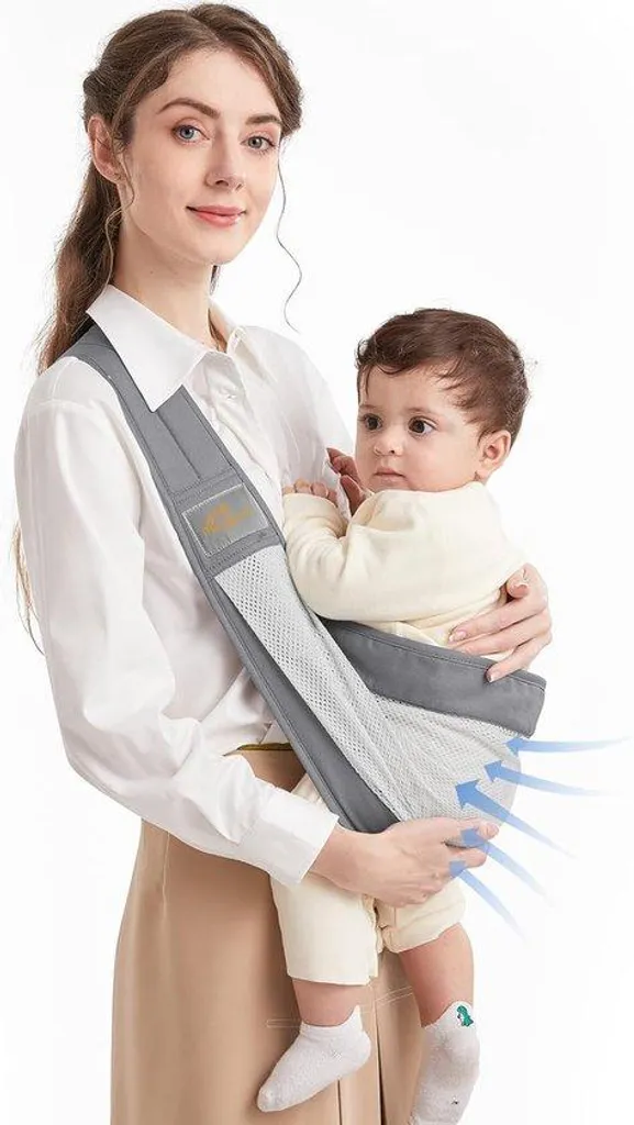 Porte-bébé de voyage gris pour randonnée et balade urbaine de 0 à 3 ans