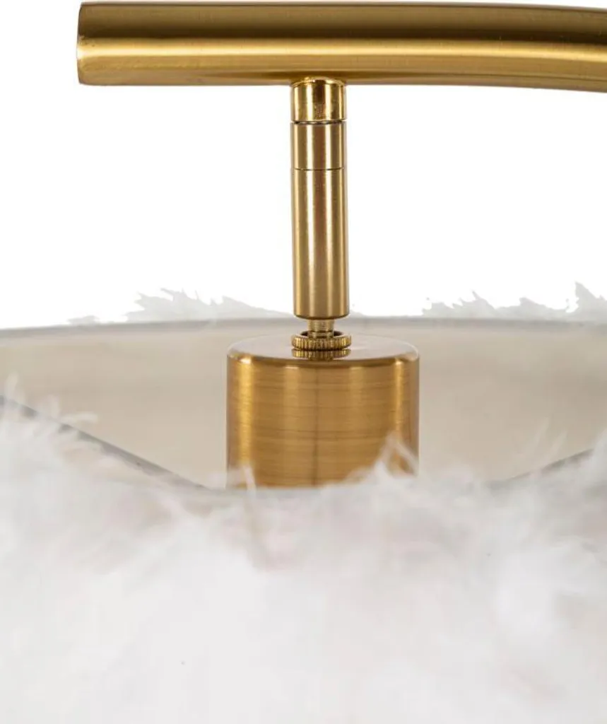Lampadaire Design 170cm Blanc et Métal - Éclairage d'Ambiance Structurel