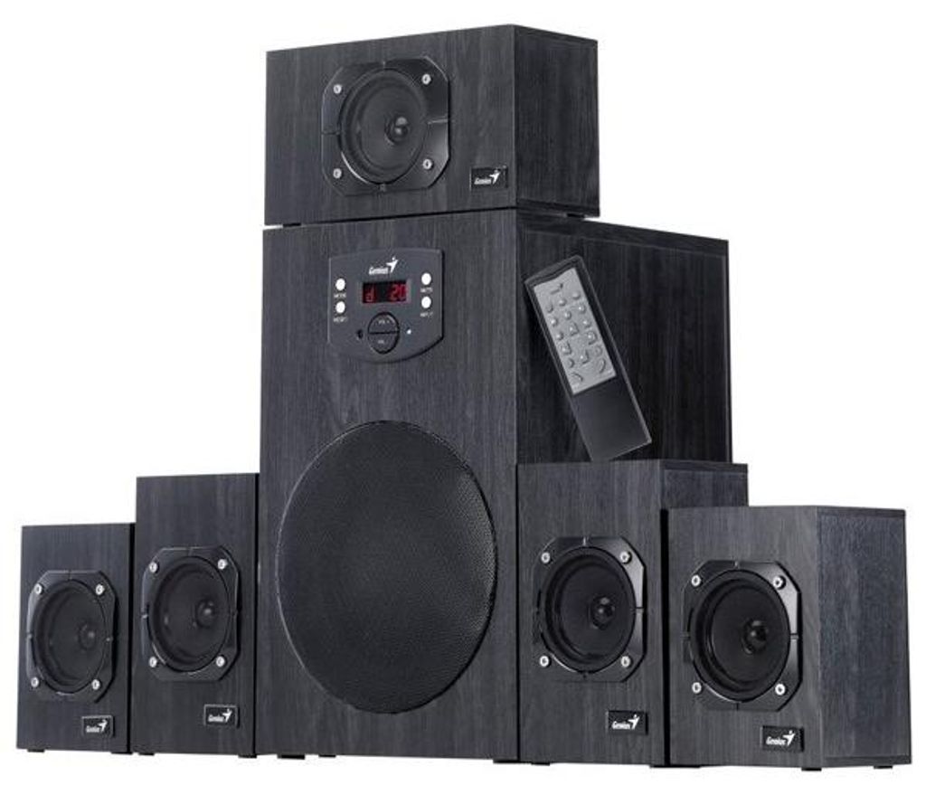 Genius SW-HF 5.1 4500 v2 Lautsprecher, 5.1, 125W, schwarz, Fernbedienung, Heimkino, 3.5mm Klinke, 40Hz20kHz
