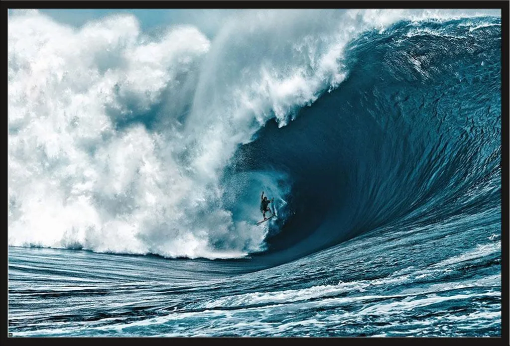 Cadre photo avec affiche Big Wave Shinsuke Maxi vitre acrylique 61x91