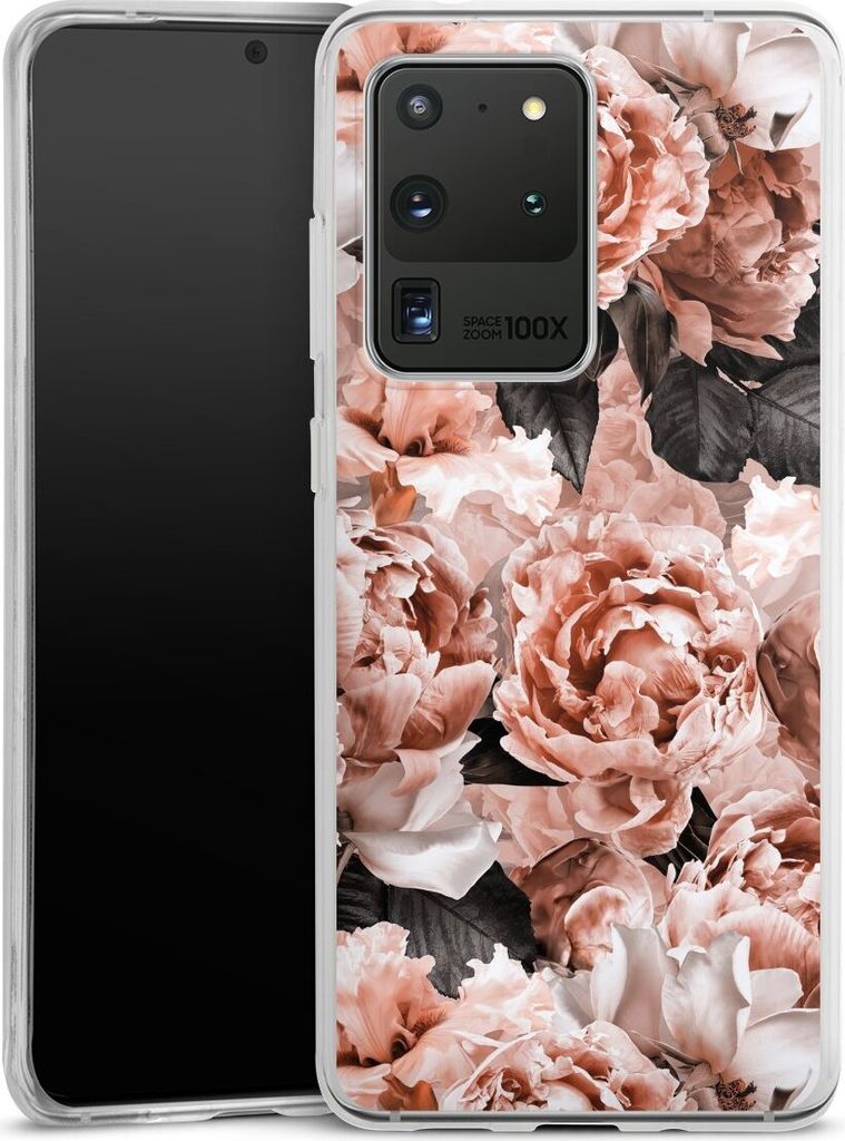 DeinDesign Handyhülle für Samsung Galaxy S20 Ultra 5G Silikon Hülle Case Smartphone Schutzhülle Blume Rose Vintage