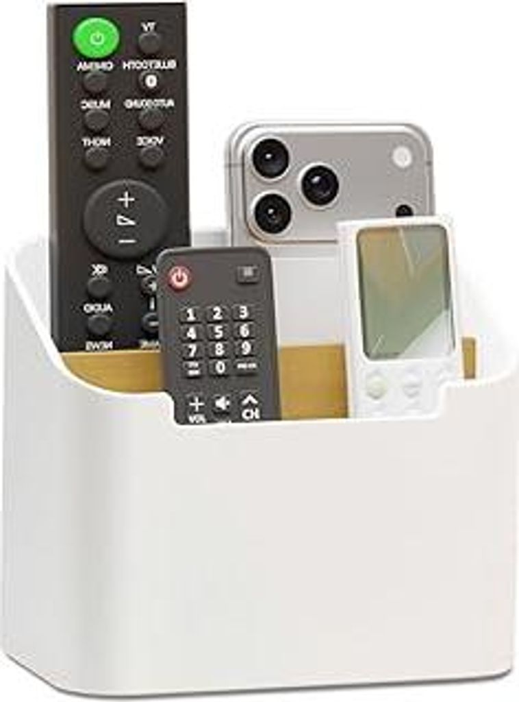 Fernbedienung Halterung, Fernbedienungshalter Große mit Fächern, Schreibtisch Organizer für TV-Receiver, DVD, 4K Stick und Bluray Fernbedienunge...