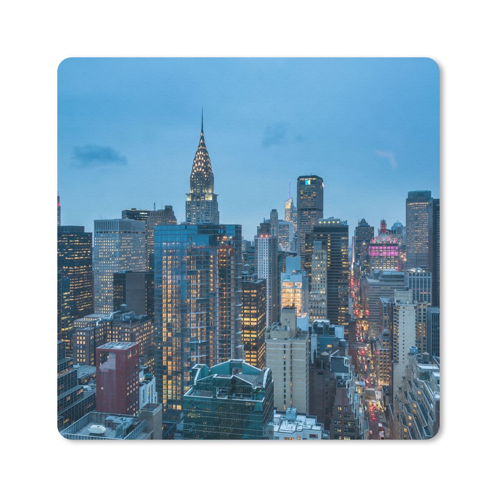 MuchoWow Mauspad Mousepad New York - Skyline - Empire State Building 20x20 cm - Mousepads - Maus Mat - Pad - Mausunterlage - Desk Mat - Bureauart...