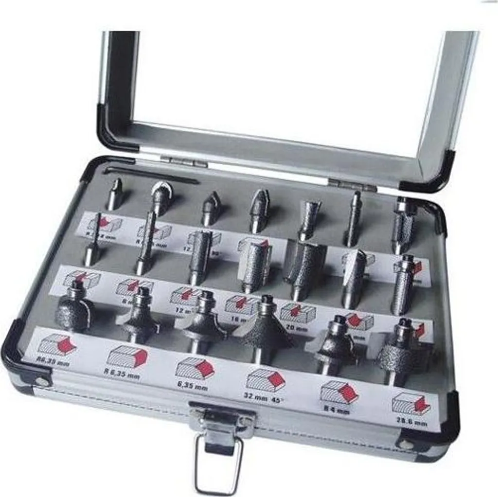 Set de fraisage bois FERM PRA1008 idéal pour menuiserie et loisirs