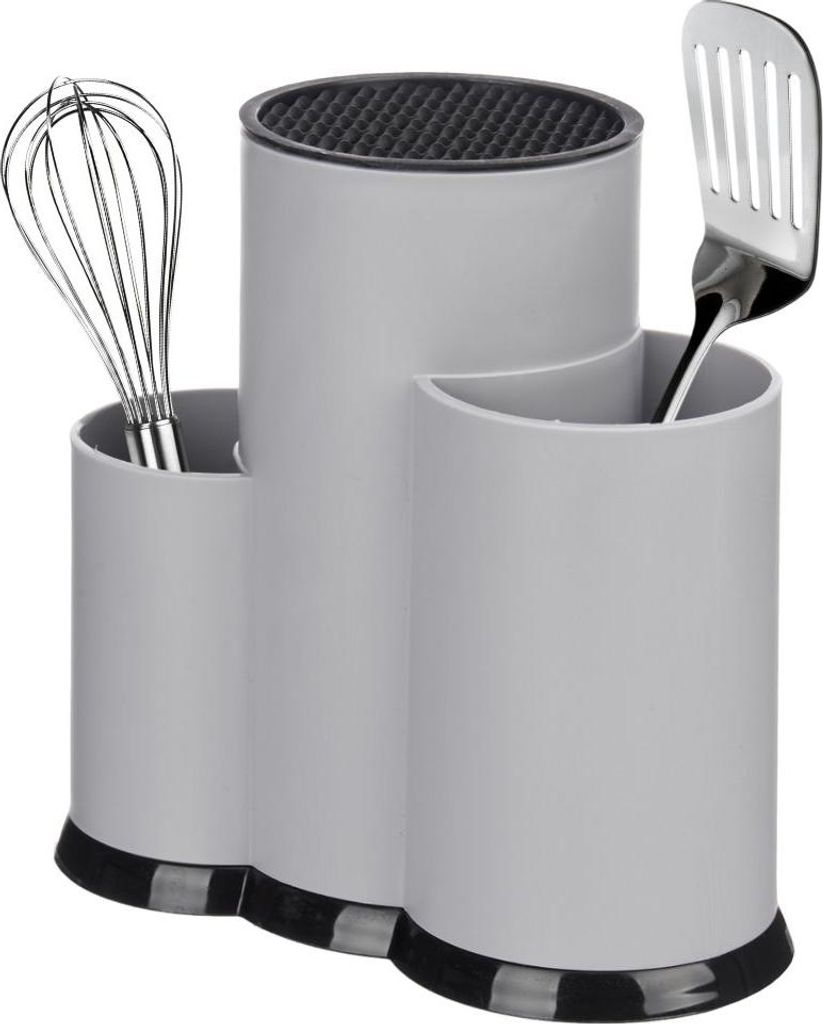 OTIX Spatelpot mit Messerblock Ohne Messer Spatelhalter Löffelpot Schwarz