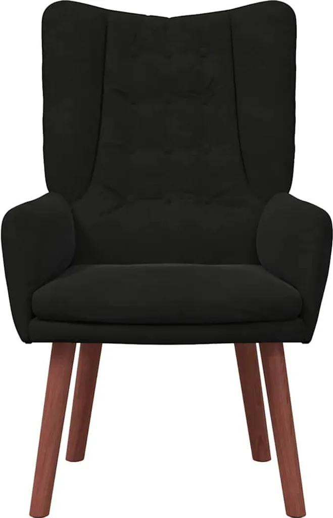 VidaXL Poltrona Velluto Nero 63x67x94 cm | Solidità e Stile Smart - 4