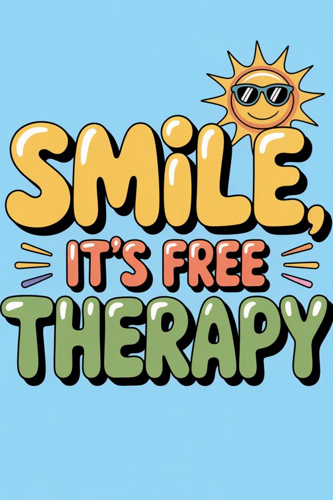 Plakat 20x30cm Motivationsaffirmation Retro Vintage für das Wohnzimmer Smile