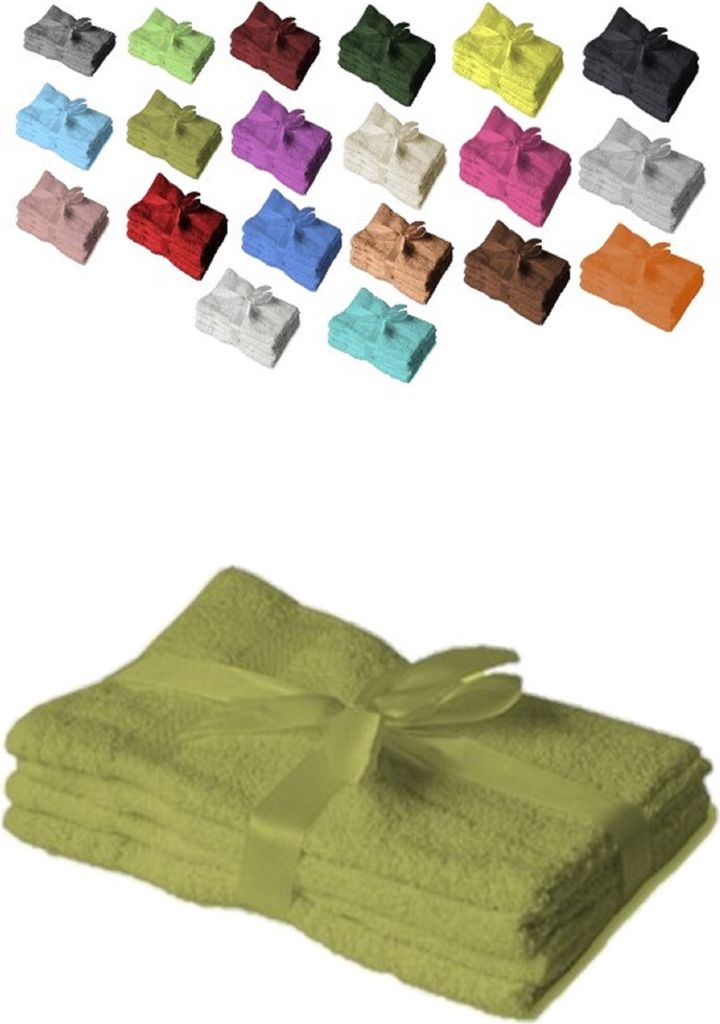 Handtuchserie im Set mit Schleife Marke Handtuch 4er Set 50 x 100 cm Kiwi