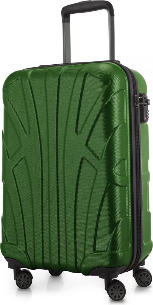 Suitline - leichtes Handgepäck 55x35x20 cm Flugzeug-Trolley 34 L Bordgepäck Hand-Koffer leicht Bord-Koffer 4 Rollen Kabinengepäck Hand Luggage T...