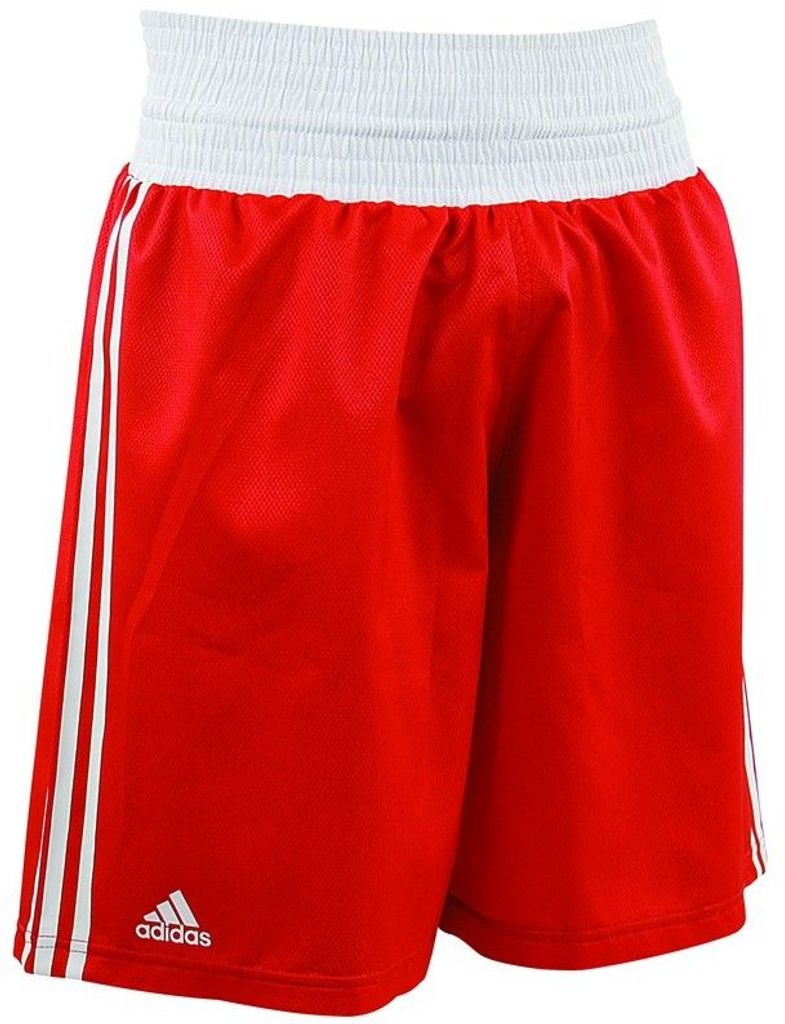 adidas Amateur Boxen leichte Short Rot/Weiß-L