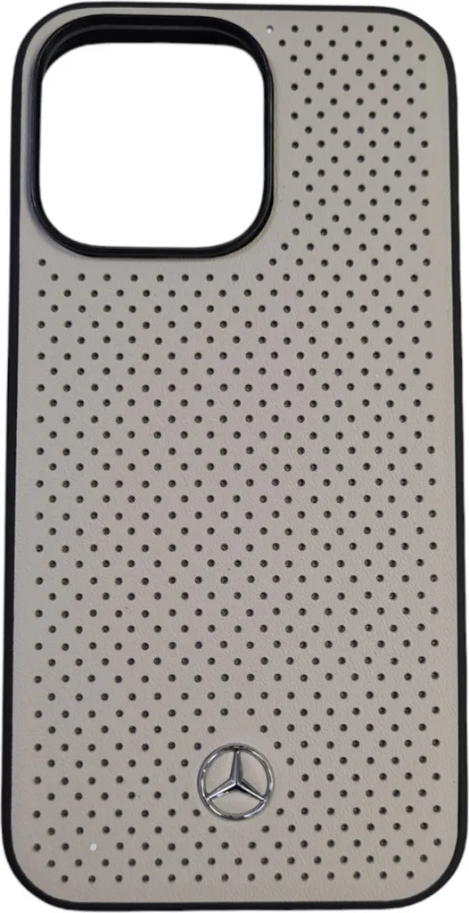 Cover iPhone 13 Pro Mercedes-Benz Pelle Beige Traforata Originale