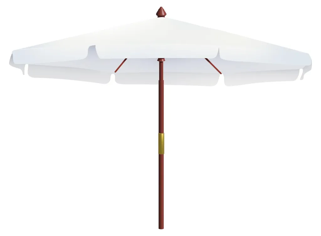 Grand parasol bois 350 cm Natural XL : Ombre maximale et vent maîtrisé