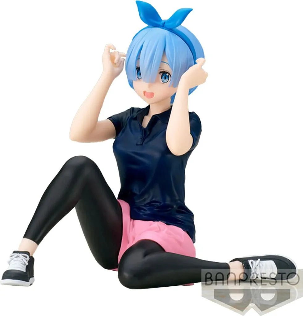 Figurine Rem Re:Zero Training Style Relax Time Statuette de Collection 14cm