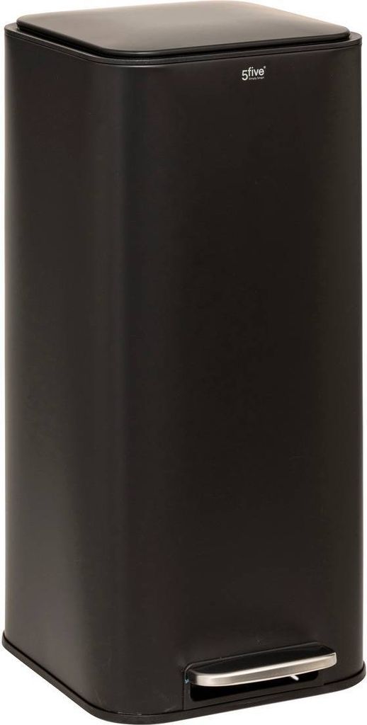 Mülleimer "delta" aus schwarzem metall 30l - 5 five simply smart