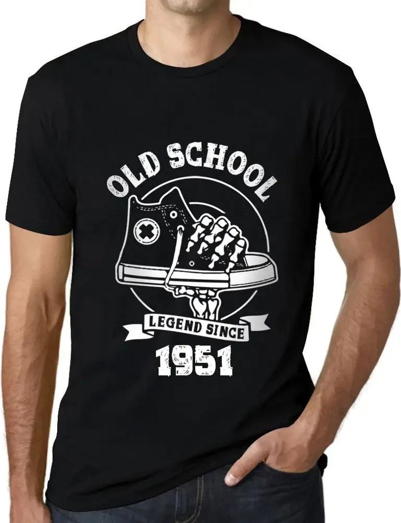 Herren Grafik T-Shirt Eine Legende der alten Schule seit 1951 – Old School Legend Since 1951 – Geschenk 73. Geburtstag Jahrestag 73 Jahre Jubil...