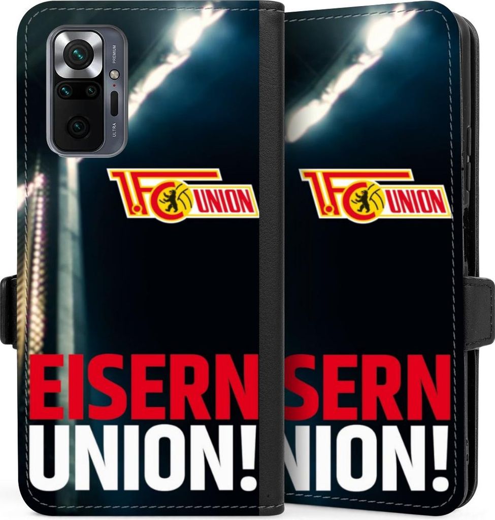 DeinDesign Klapphülle für Xiaomi Redmi Note 10 Pro Handytasche Lederhülle Tasche 1. FC Union Berlin Fanartikel Fußball