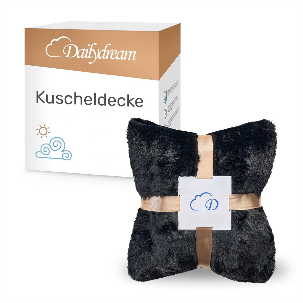 Dailydream Kuscheldecke 150 x 200 cm schwarz