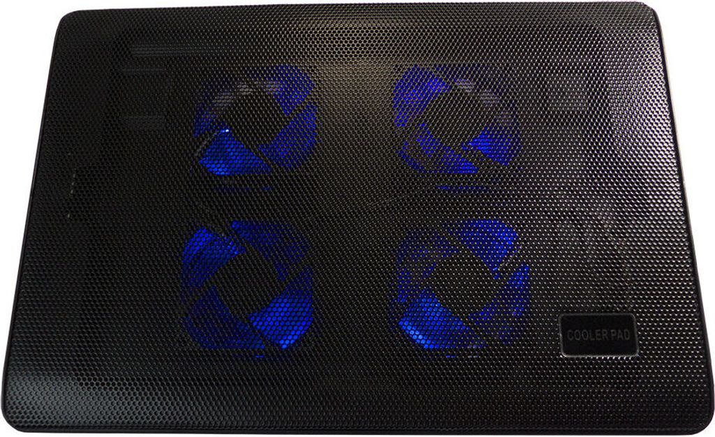 Notebook Kühler L112A Laptop Cooling Pad Slim 4 x Lüfter USB blaue LED 10"-15"