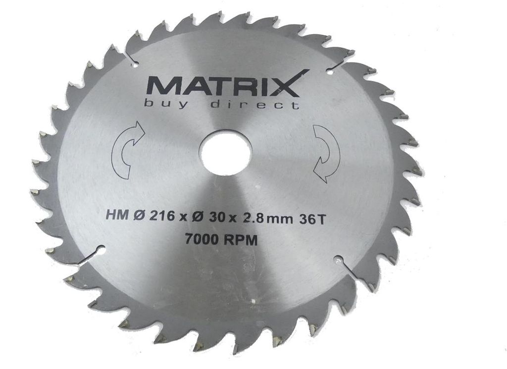 MATRIX Sägeblatt Ersatzsägeblatt 216 mm für Gehrungssäge Produktbild 