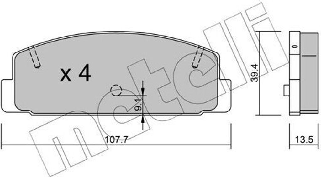 METELLI Bremsbeläge Satz Hinten Bremsklötze für MAZDA 6 Station Wagon (GY) 22-0302-1
