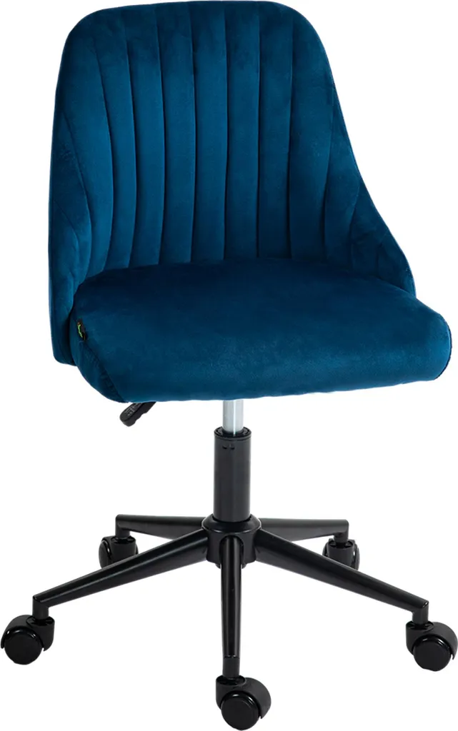 Fortuna Lai Chaise de bureau pivotante bleue réglable en hauteur ergonomique