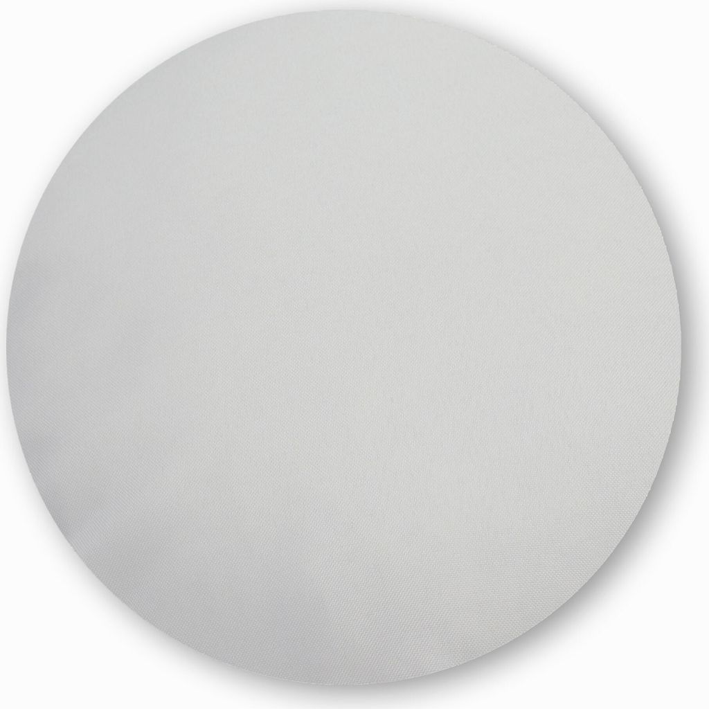 Kissenbezug rund 50 cm weiß Leinenoptik Kissenhülle Produktbild 