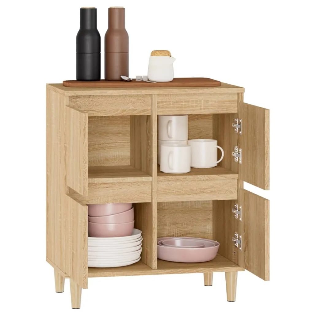 VidaXL Credenza In Legno Multistrato Rovere Sonoma – 60x35x70 Cm – Mobile Con Ante Per Soggiorno, Camera E Ingresso