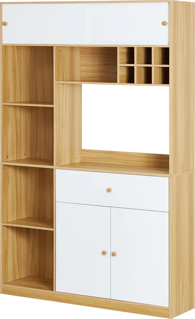Buffet de cuisine pour ranger vaisselle et micro-ondes, solution LED - 16