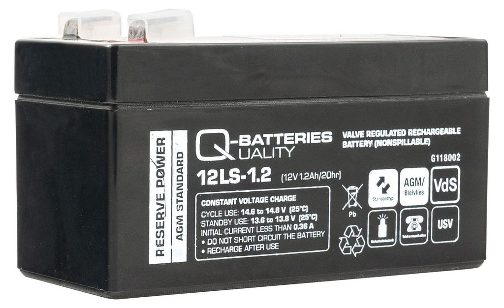 Q-Batteries 12LS-1.2 12V 1,2Ah Blei-Vlies Akku / AGM VRLA Produktbild 