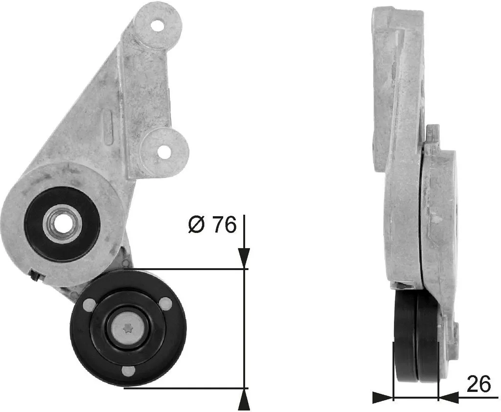 Galet Tendeur Gates T38304 pour Courroie Alternateur Laguna et Volvo V70