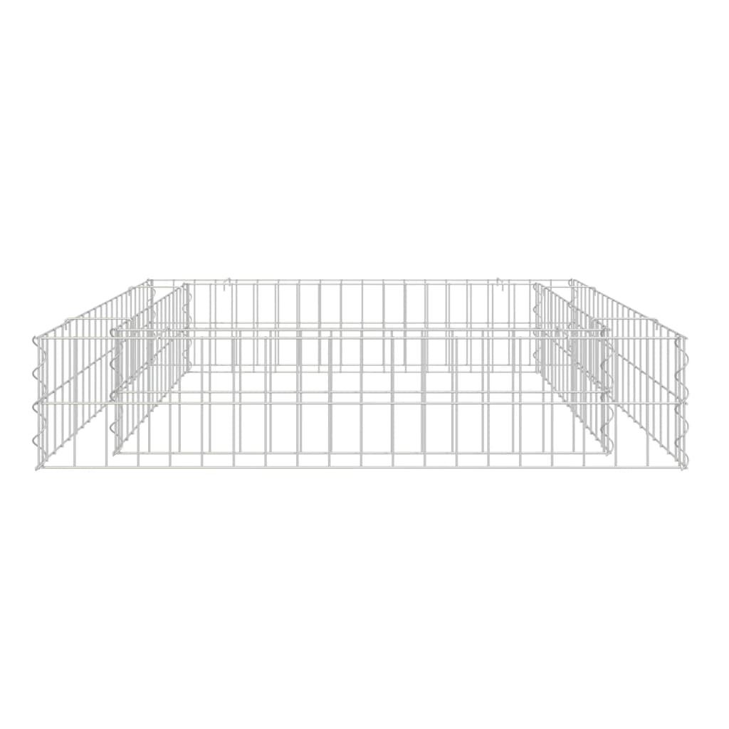 Gabbione Letto Rialzato in Acciaio Zincato 100x100x20 cm Immagine del prodotto 