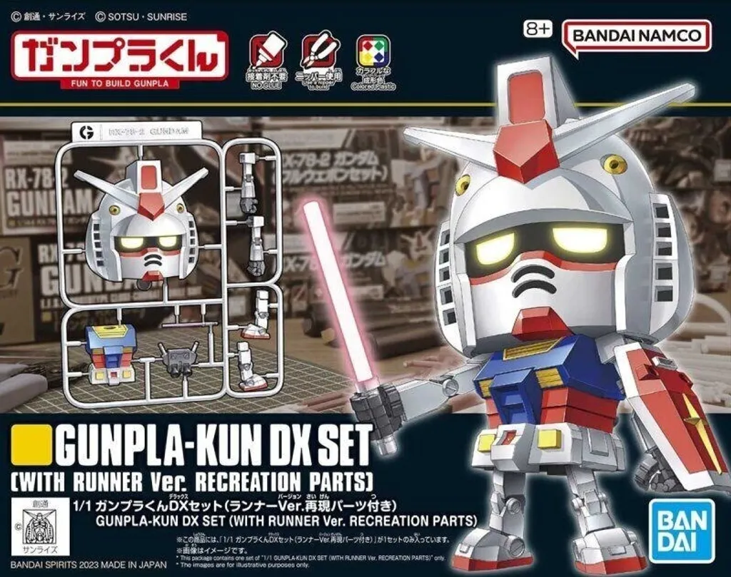 Maquette Éco-responsable Gunpla-Kun DX Set 1/1 Montage Facile Kit