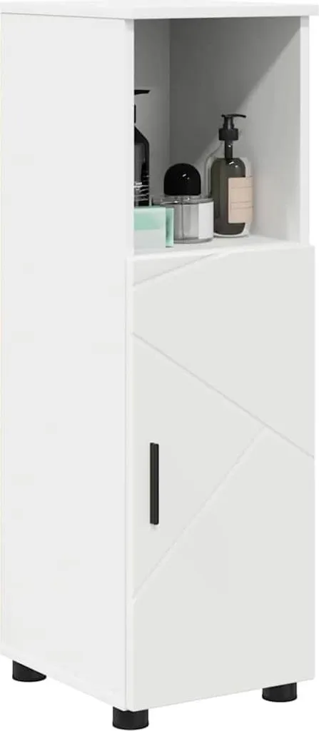Mobiletto da Bagno vidaXL Bianco 30x35x95 cm - Design Minimal