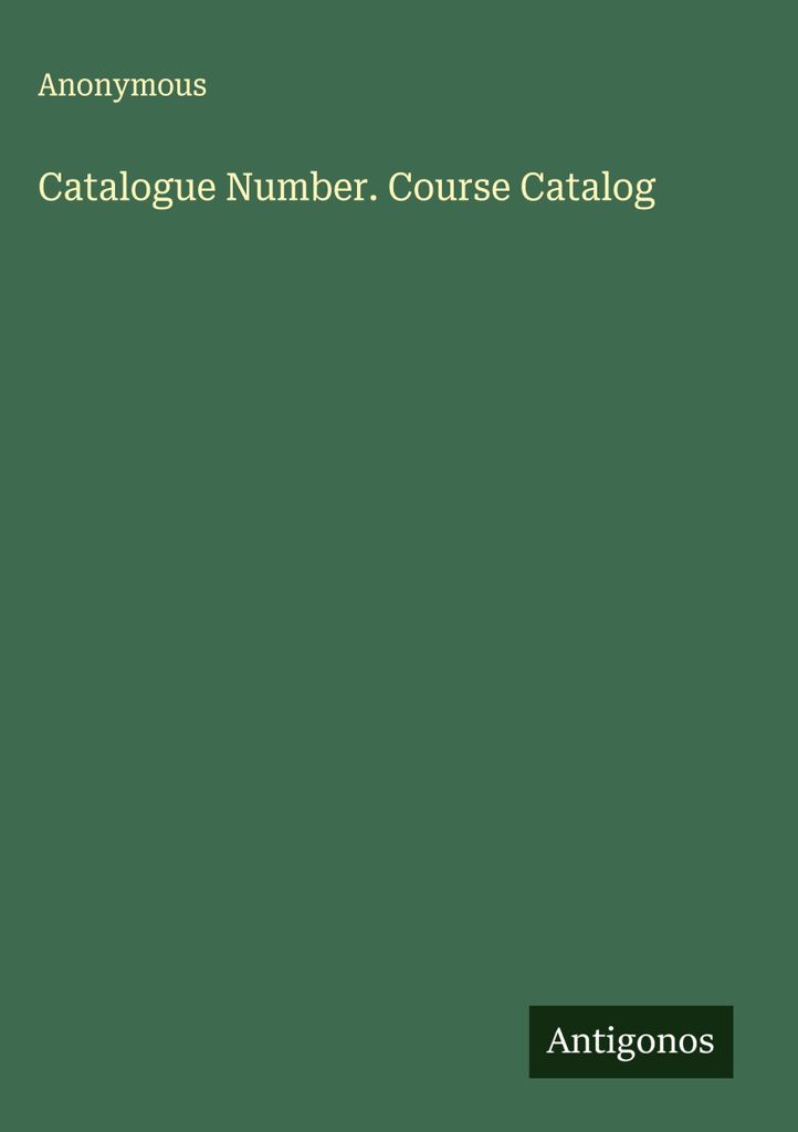 Katalognummer. Kurskatalog