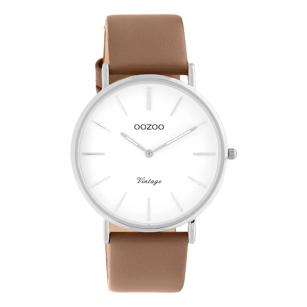 Oozoo Armbanduhr braun Leder Vintage Series Damen Analog-Quarzuhr UOC20252